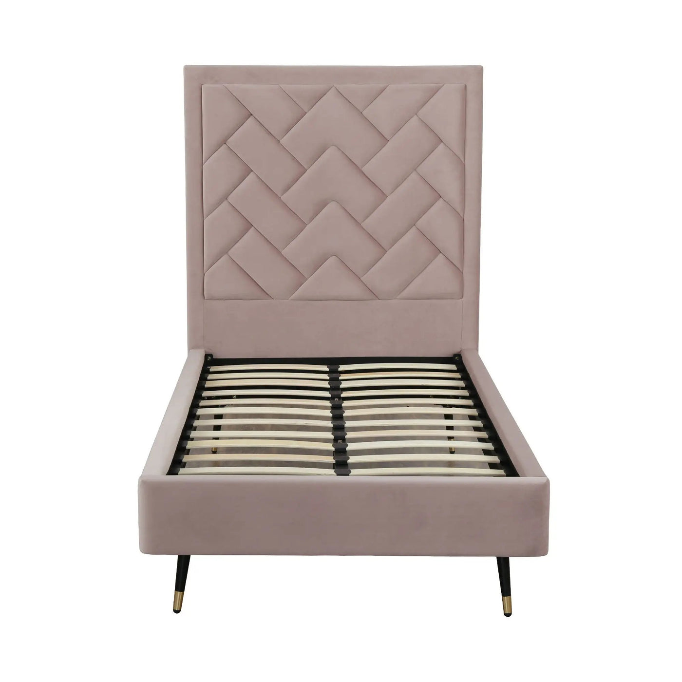 Crosby - Bed With Upholstered Headboard And Slats by HouseOfZazla