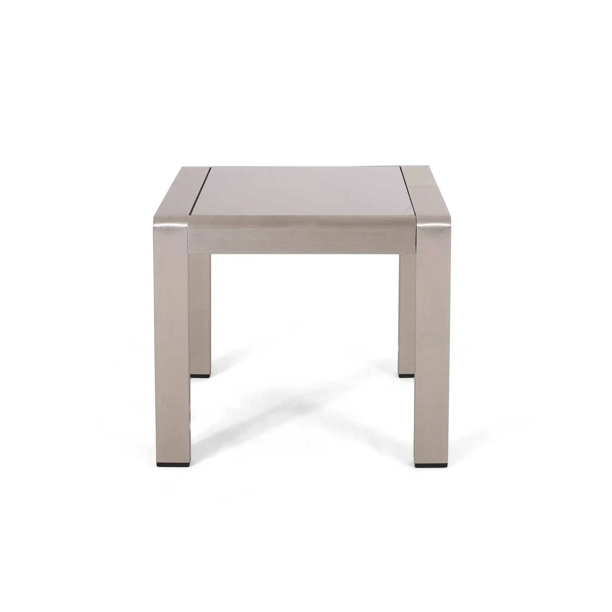 Cape Coral Contemporary Side Table With Frosted Glass Top by HouseOfZazla
