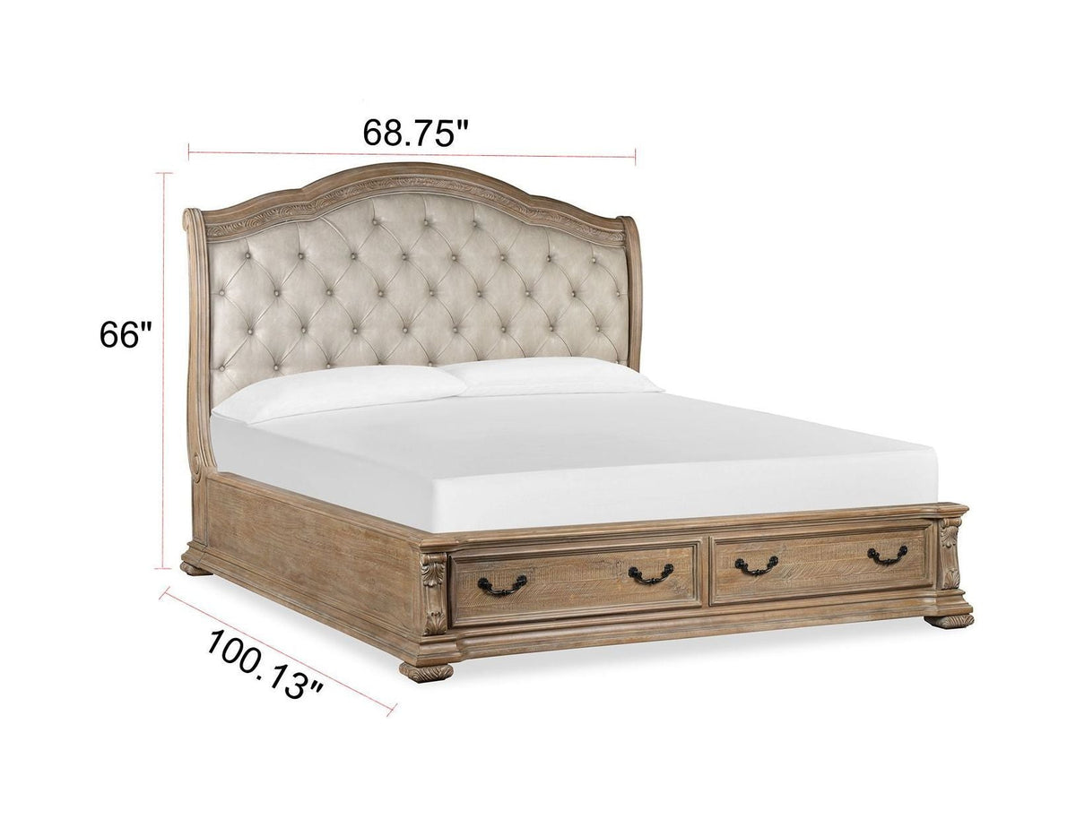 Marisol - Upholstered Sleigh Storage Bed, photo 3 of 7