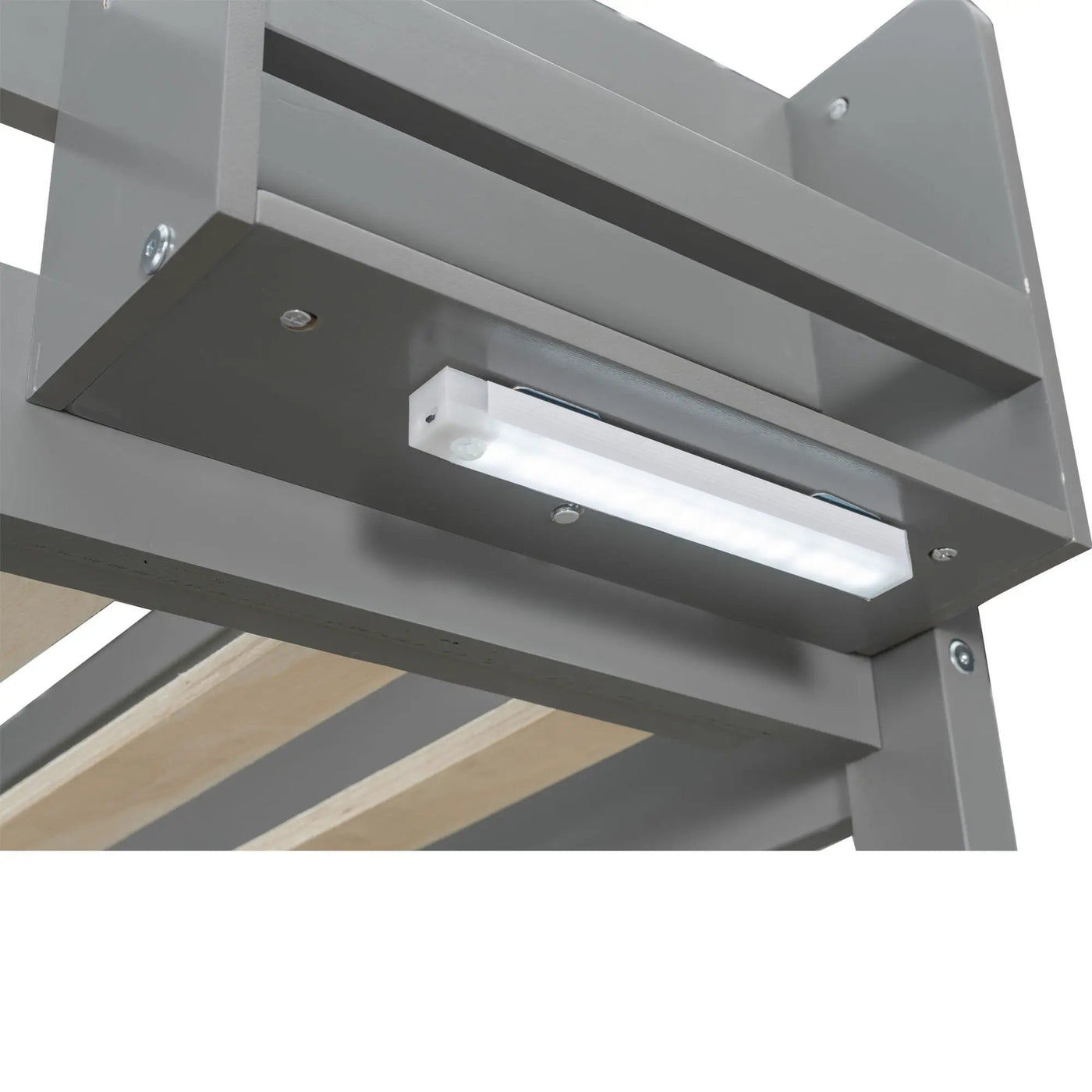 Bunk Bed With Built In Shelves, Storage Box, LED Light And USB Charging Station by HouseOfZazla