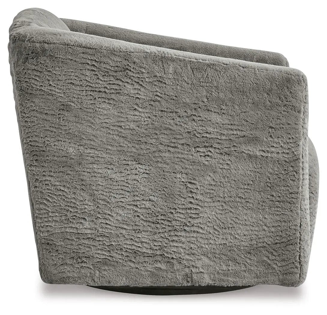 Bramner - Swivel Accent Chair - Charcoal by Unique Piece Furniture