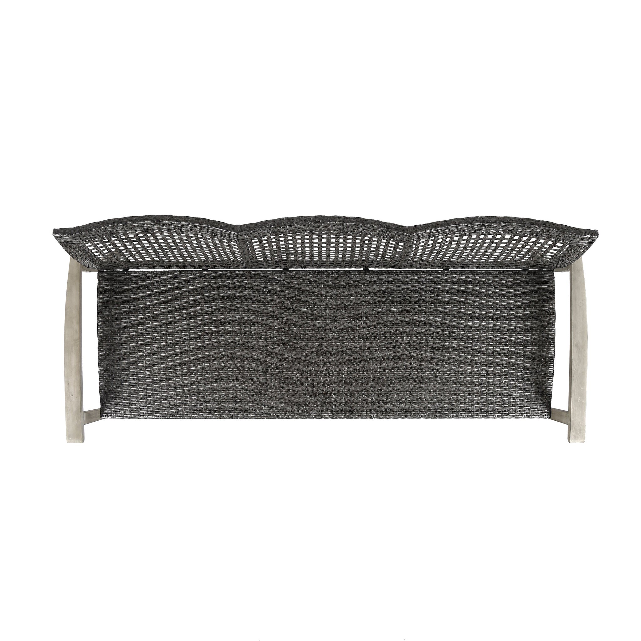 Outdoor Acacia Wood Wicker 3 Seater Sofa by HouseOfZazla
