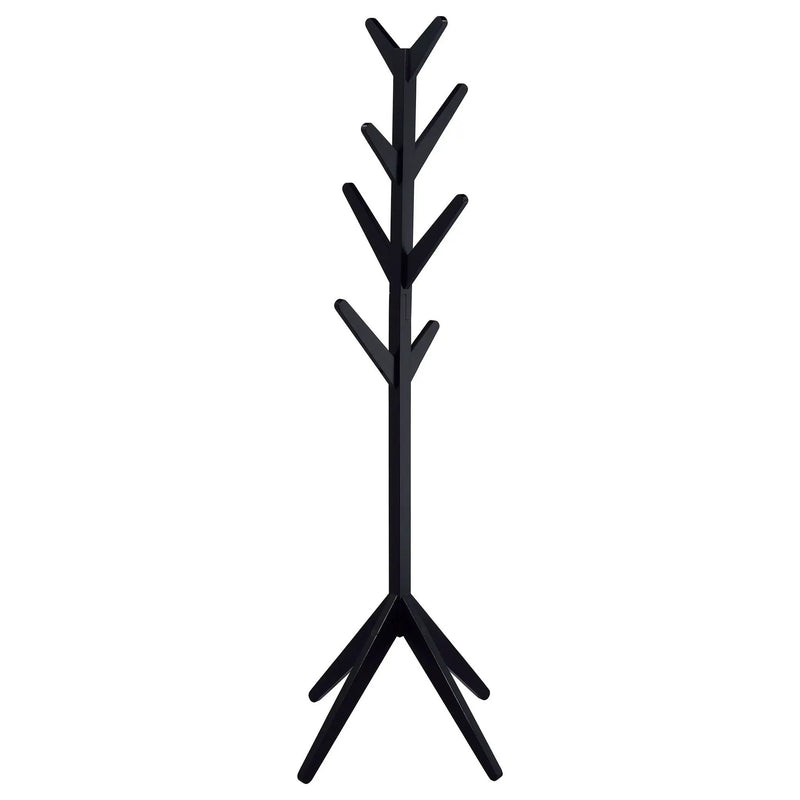 Margaret Solid Wood Coat Rack Clothing Hanger Black by Unique Piece Furniture