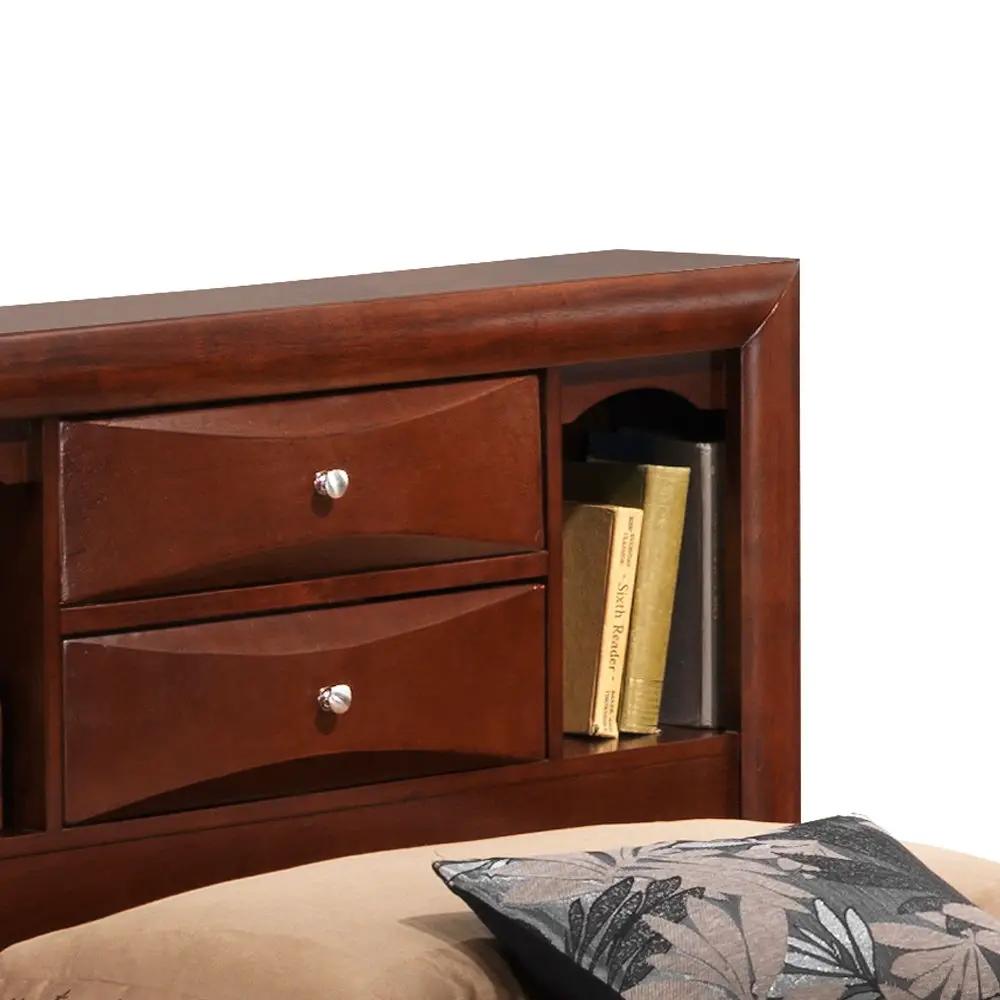 Modern Design Storage Bed With Bookcase Headboard by Unique Piece Furniture