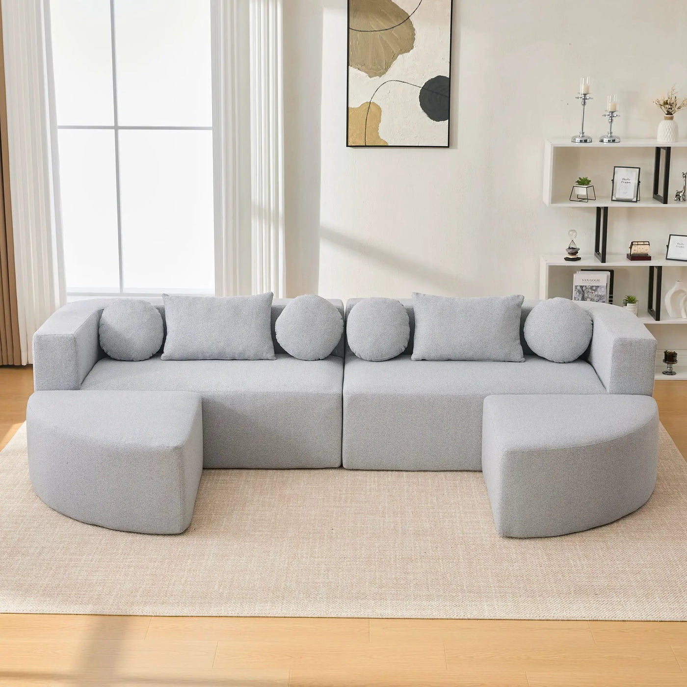 Boneless - Couch Modular Sectional Sofa With Deep Seating And Curved Design by Unique Piece Furniture