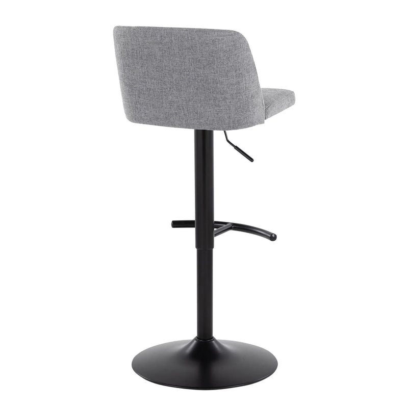 Toriano - Contemporary Adjustable Bar Stool With Rounded T Footrest (Set of 2) by Unique Piece Furniture