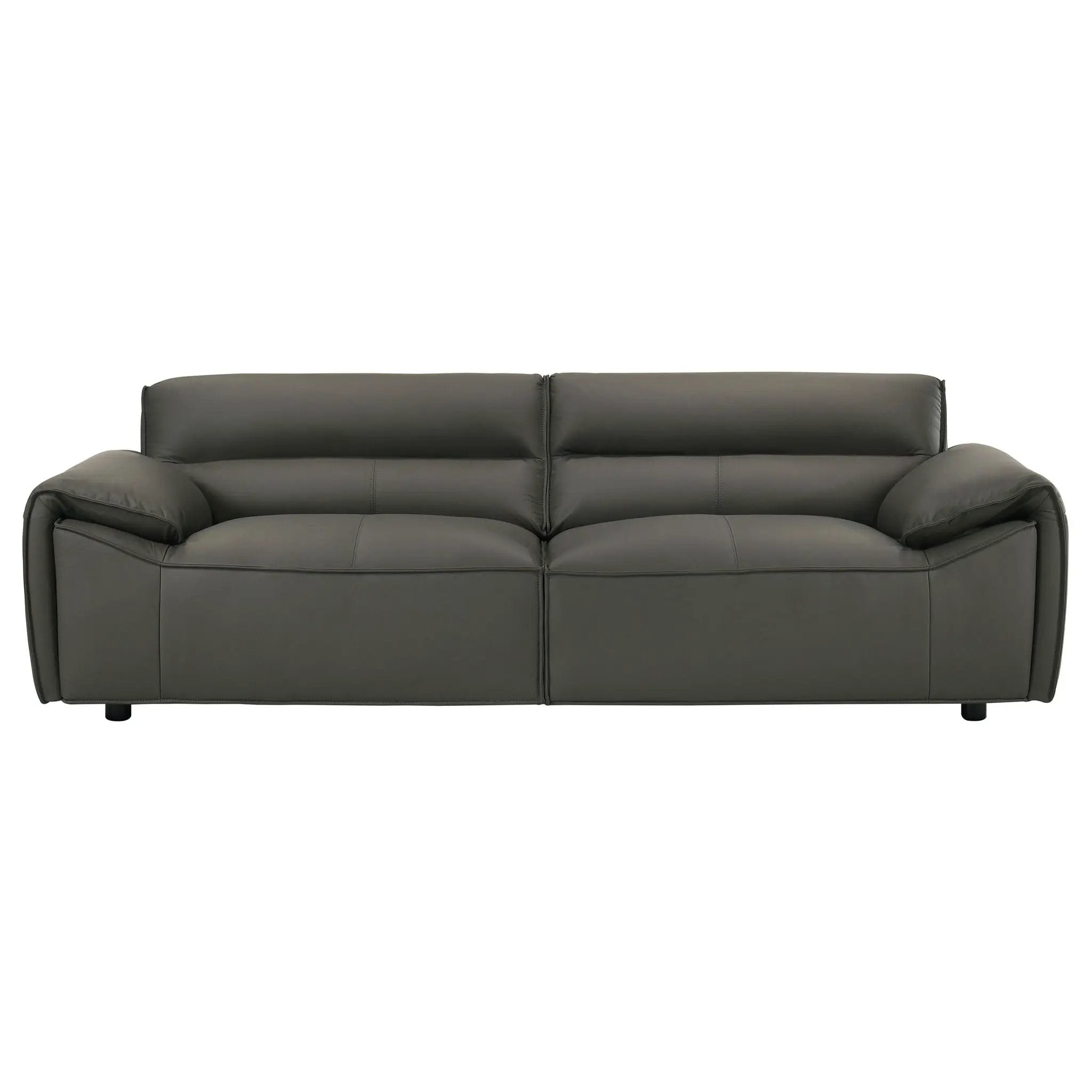 Buxton Top Grain Leather Upholstered Sofa Graphite by Unique Piece Furniture