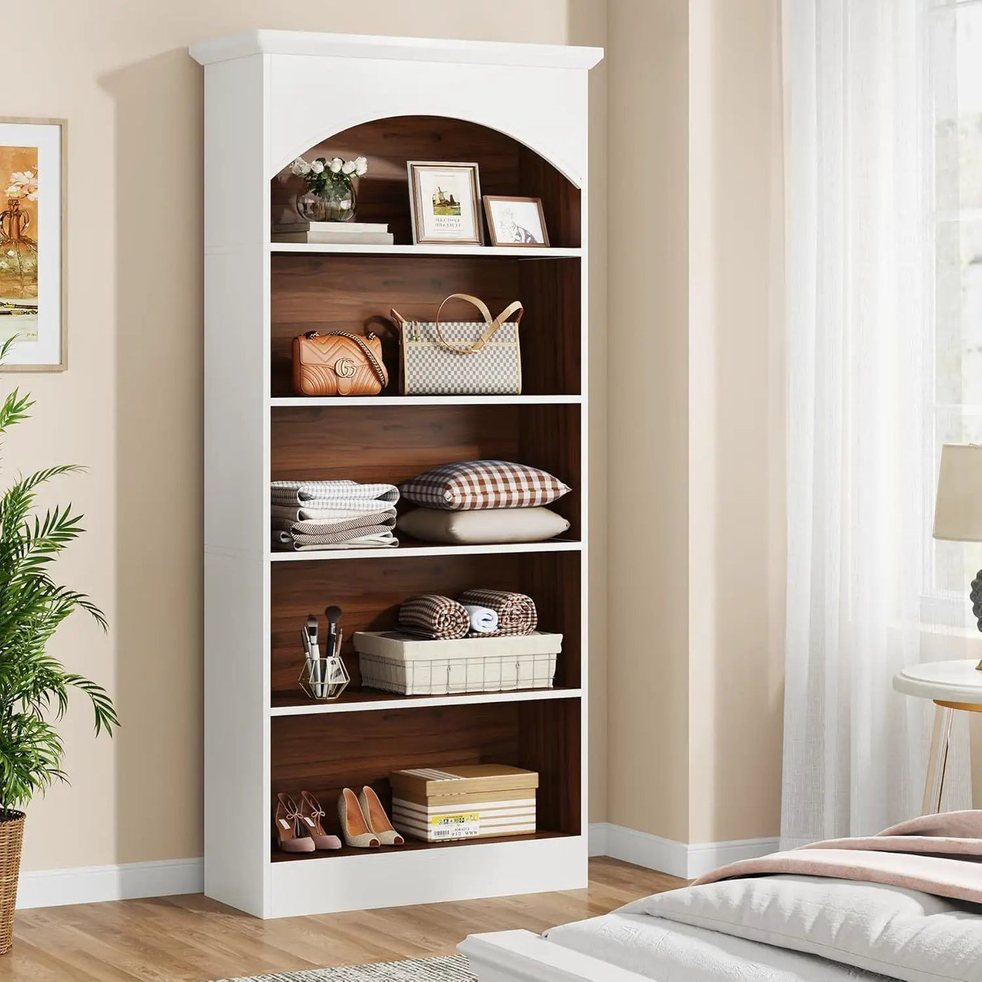 5 Tier Library Bookcase For Living Room by HouseOfZazla