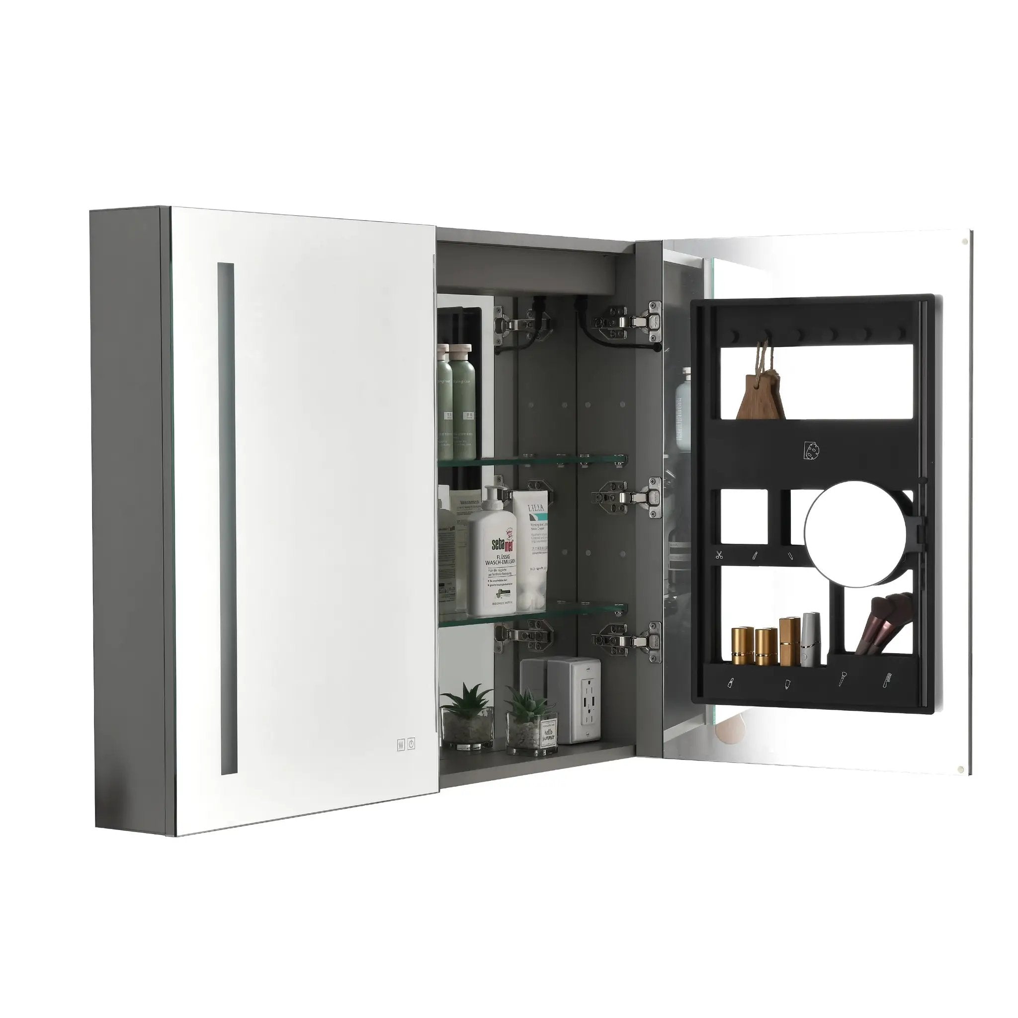 LED Large Rectangular Aluminum Alloy Surface Mount Medicine Cabinet by HouseOfZazla