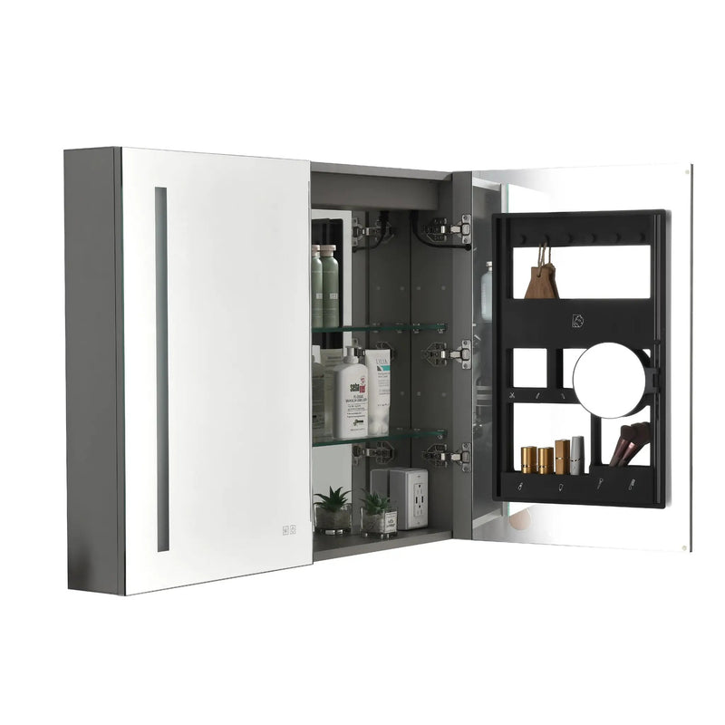 LED Large Rectangular Aluminum Alloy Surface Mount Medicine Cabinet by HouseOfZazla