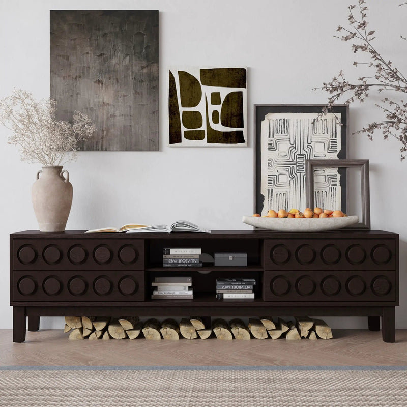 Media Console With 4 Drawers And Cable Management by HouseOfZazla