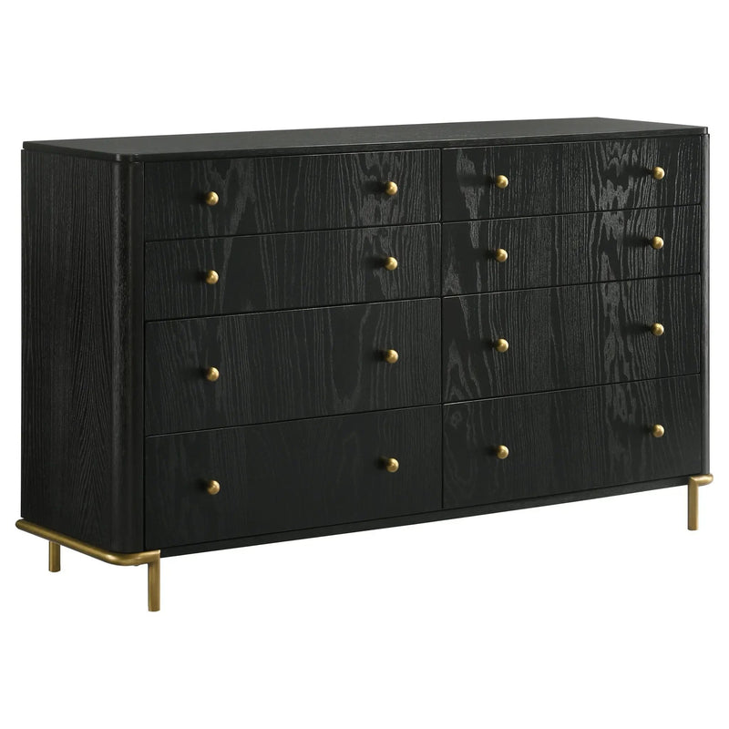 Arini 4-piece California King Bedroom Set Black and Natural by Unique Piece Furniture