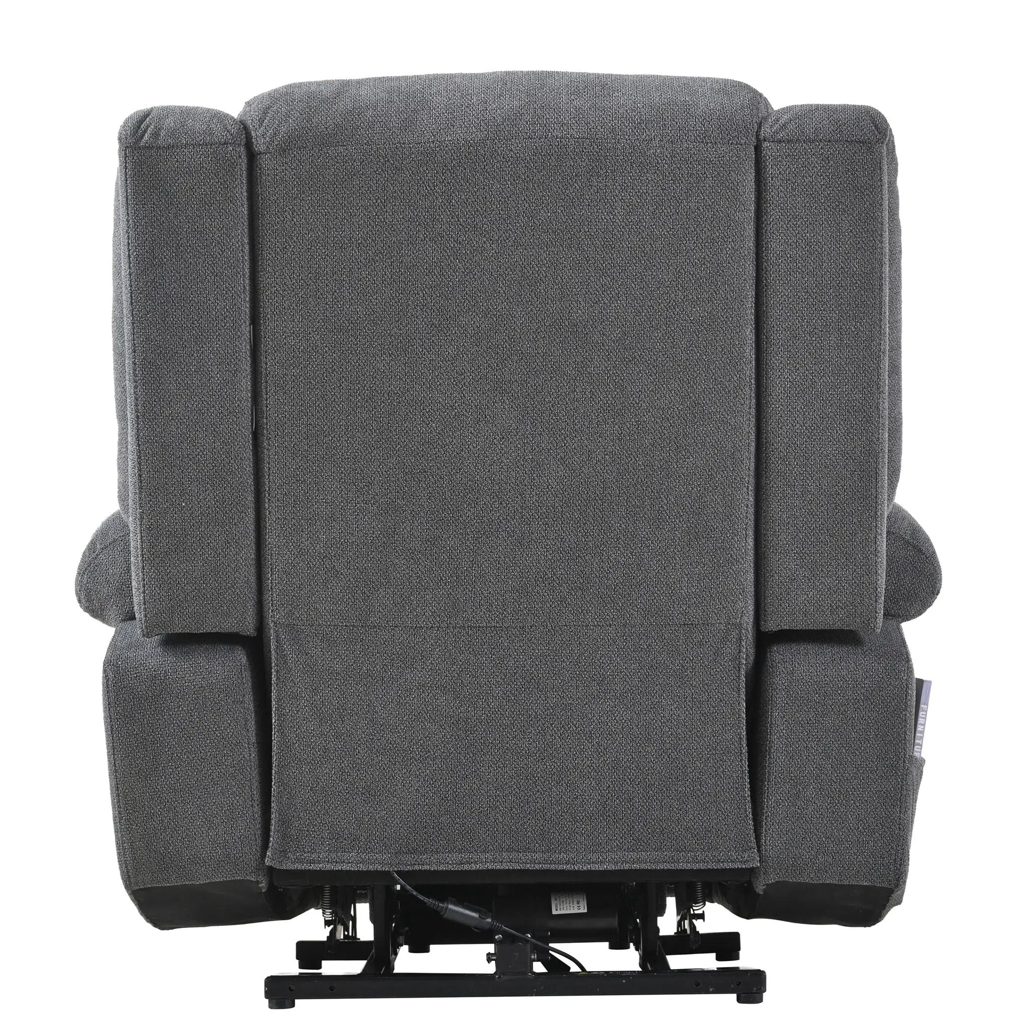 Power Lift Recliner Chair With Extended Footrest, Remote Control, Cup Holders, And Side Pockets by HouseOfZazla