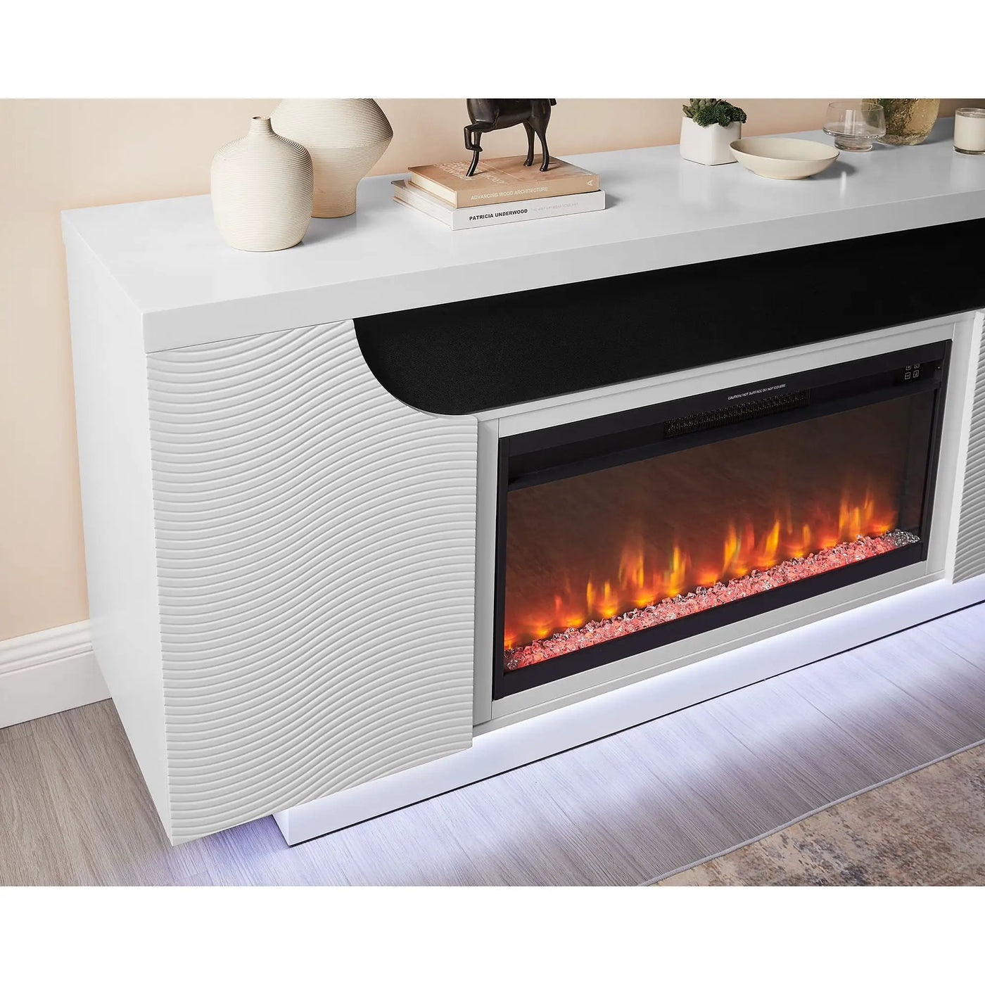 Alessia - Electric Fireplace With Multi Color LED And Flame Settings by Unique Piece Furniture