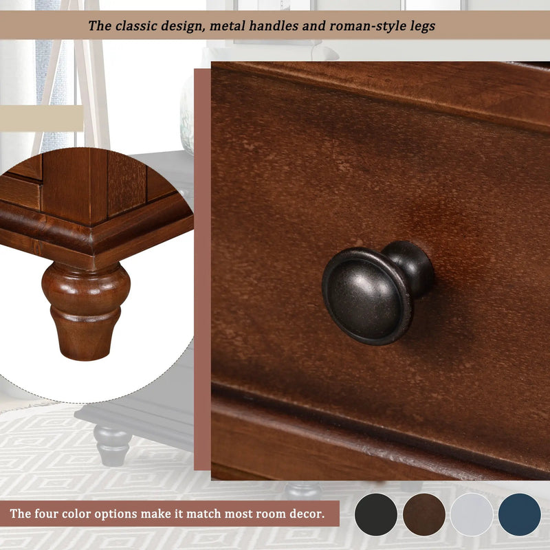 U_STYLE 27.6'' Nightstand with Pine Wood Veneer by HouseOfZazla