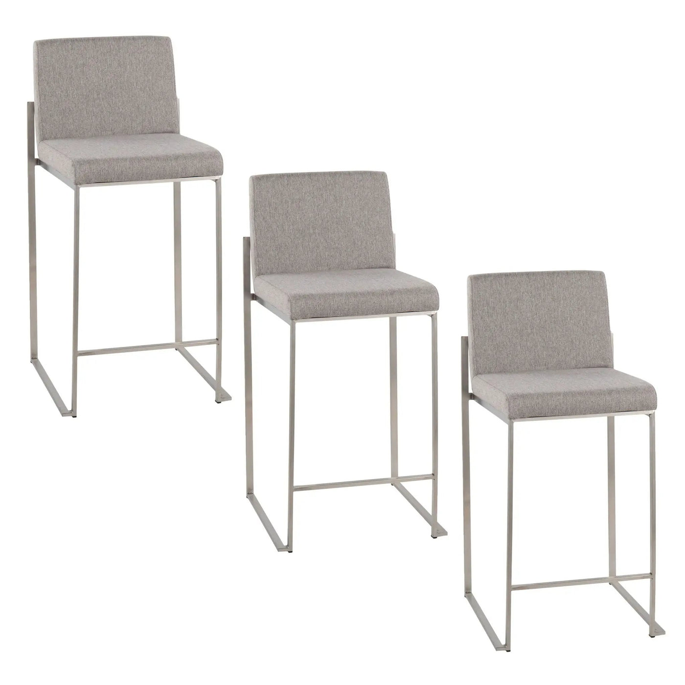 Fuji - Contemporary High Back Counter Stool, Functional Design by HouseOfZazla