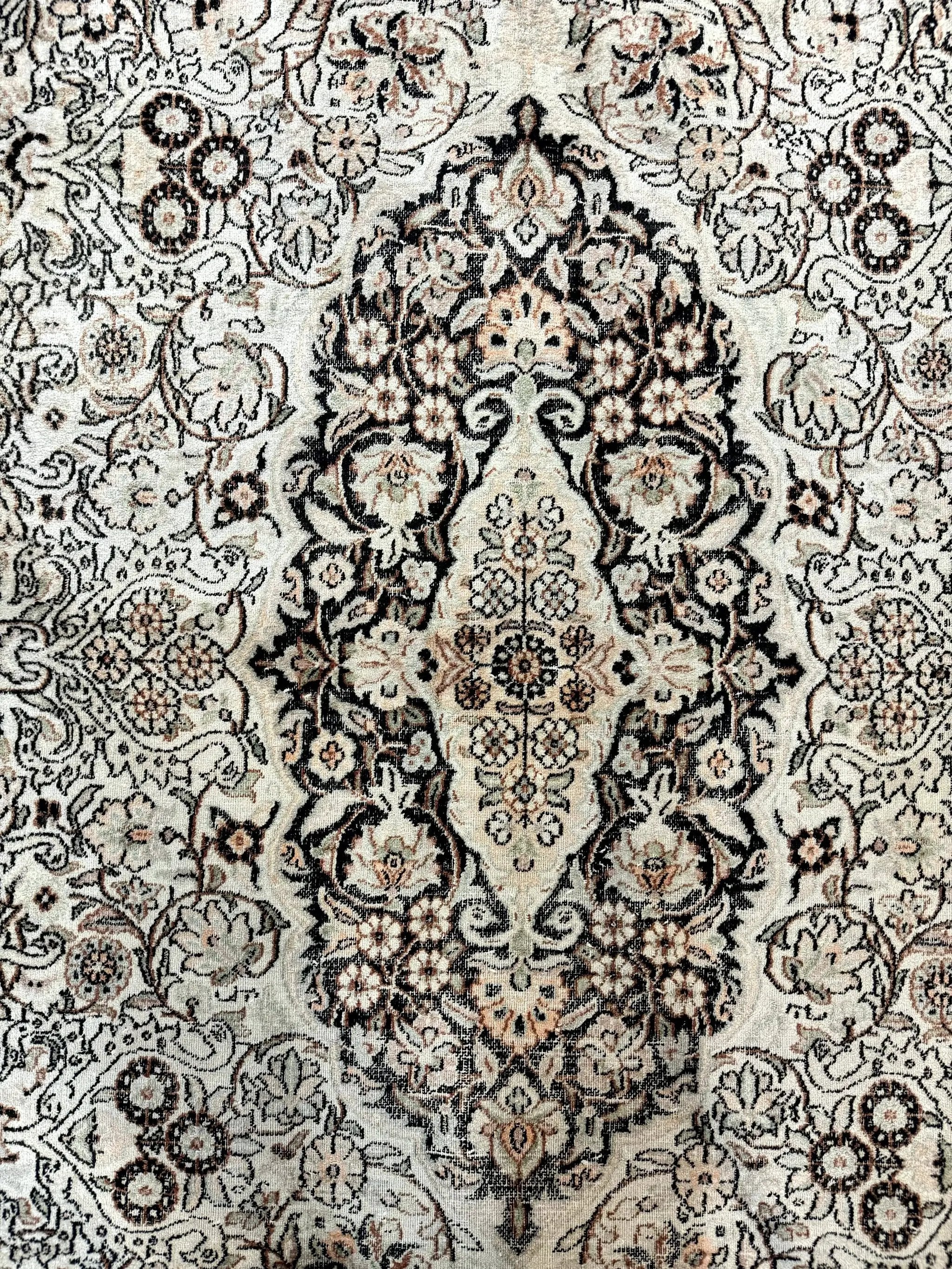 Silk Indian Kashmiri Rug 6x9 by Jewel Rugs