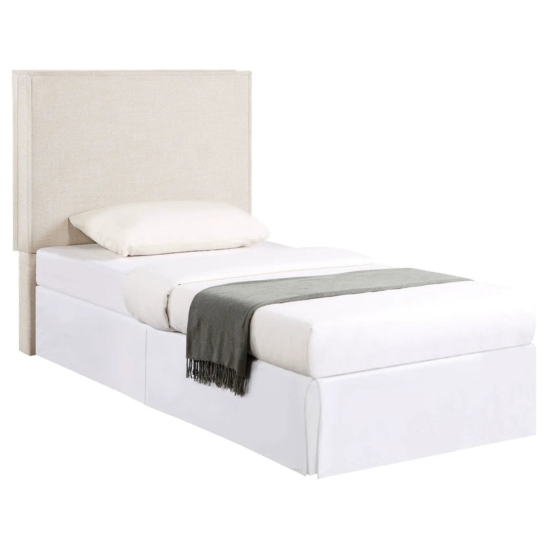 Izzy Upholstered Twin Panel Headboard Sand by Unique Piece Furniture