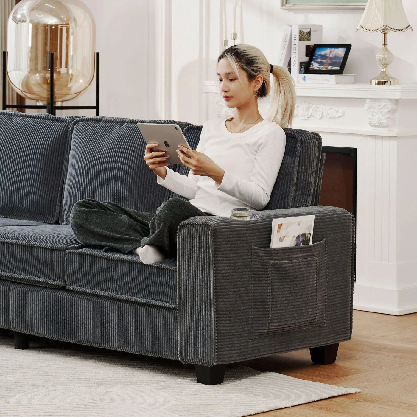 3 Seater Compact Sofa For Living Room by Unique Piece Furniture