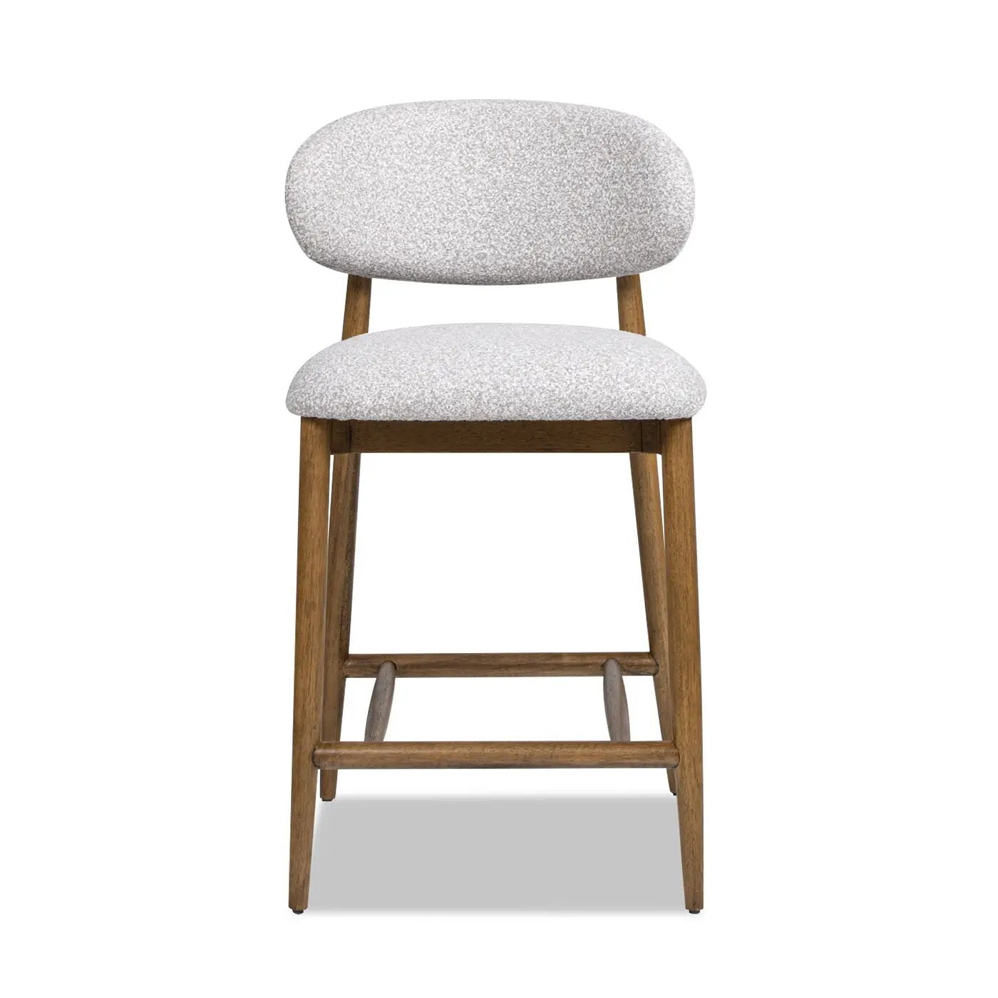 Locke - Modern Upholstered Counter Stool With Frame - Salt / Pepper by HouseOfZazla