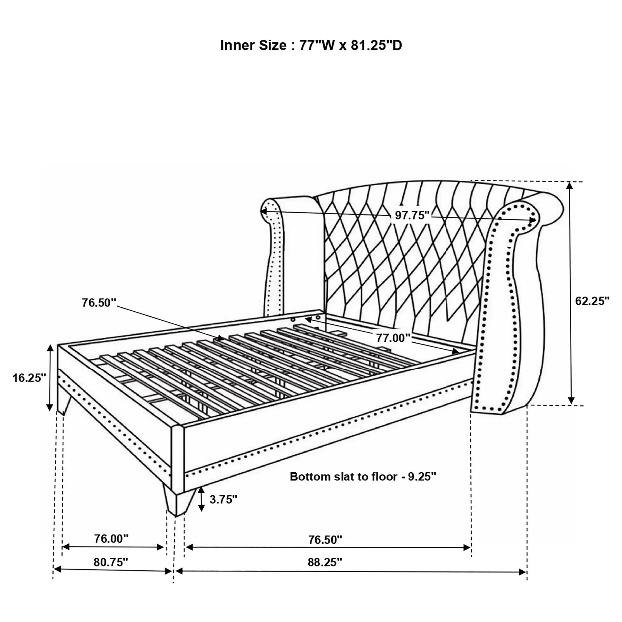 Barzini Upholstered Eastern King Wingback Bed White by Unique Piece Furniture