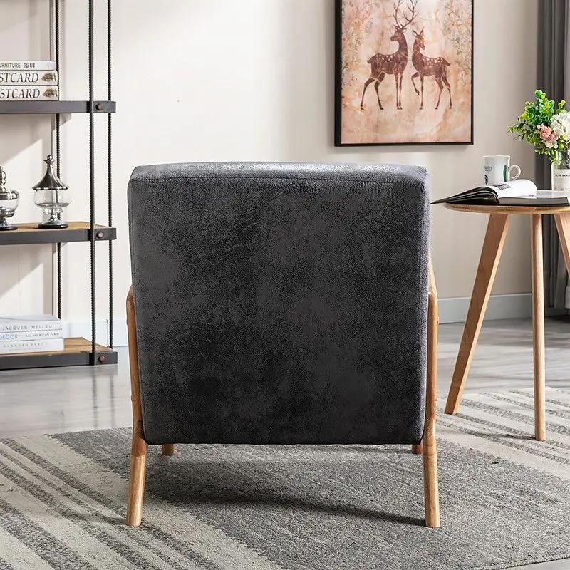Classic Mid-Century Modern Accent Chairs, Open Framed Armchair With Cushioning by HouseOfZazla