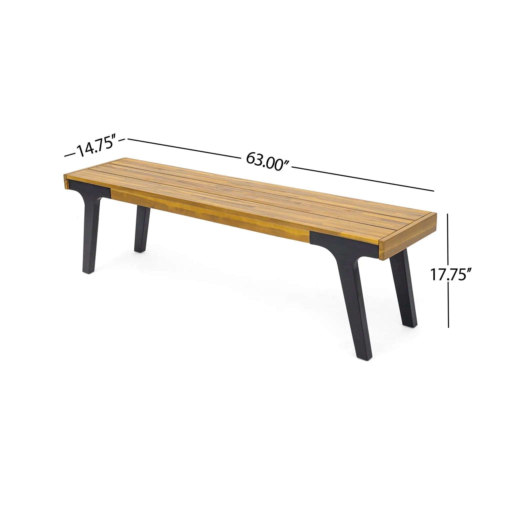 Dining Bench (Set of 2) - Teak by HouseOfZazla