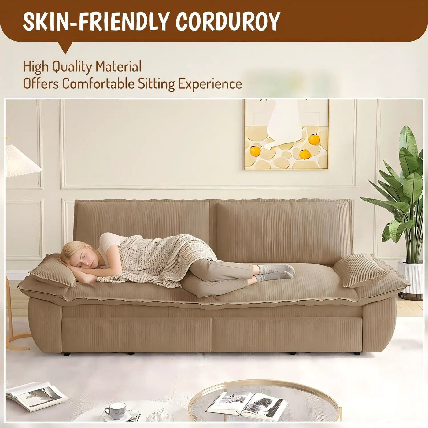 Queen Pull Out Bed, 3 In 1 Convertible Sleeper Sofa by HouseOfZazla