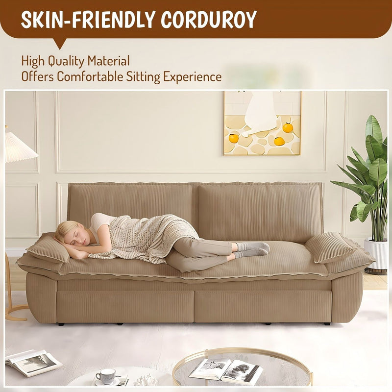 Queen Pull Out Bed, 3 In 1 Convertible Sleeper Sofa