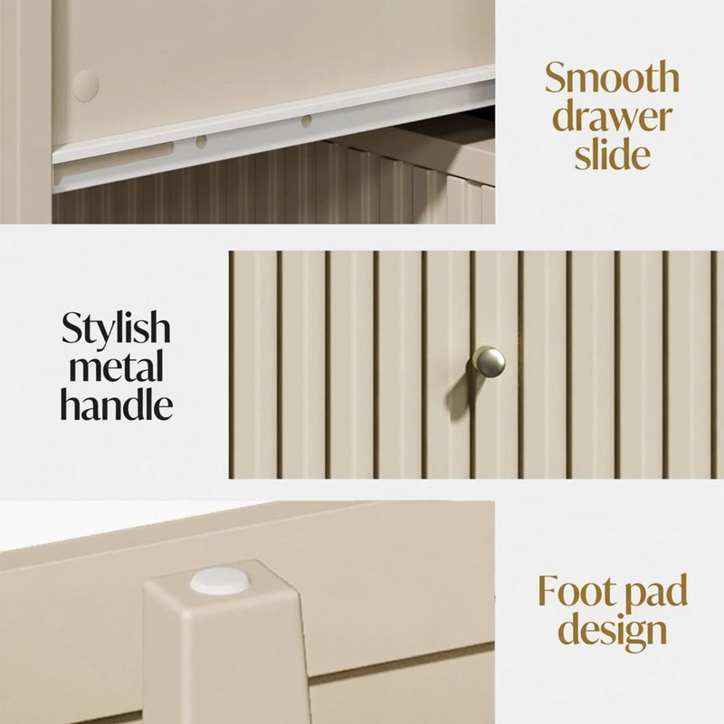 Fluted Nightstand With 2 Drawers by HouseOfZazla