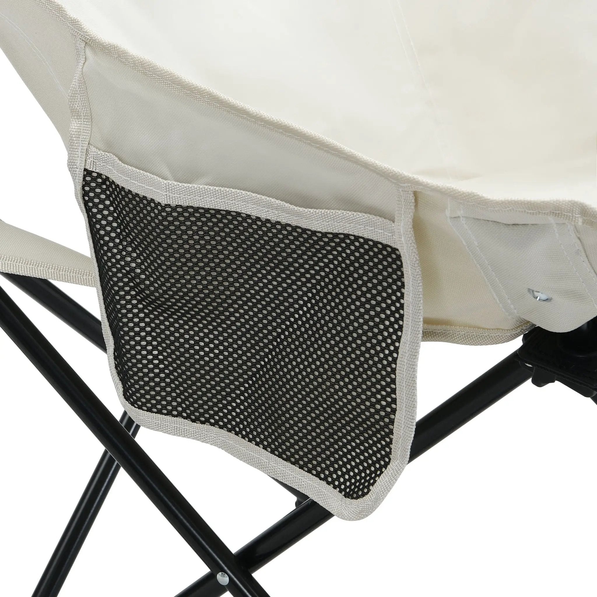 2 Pieces Outdoor Camping Chairs Folding / Portable, Comfortable Seating, Durable Steel Fram by HouseOfZazla