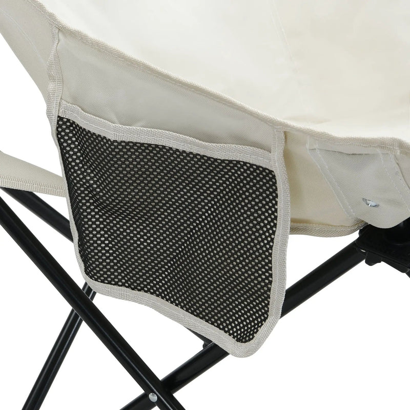 2 Pieces Outdoor Camping Chairs Folding / Portable, Comfortable Seating, Durable Steel Fram by HouseOfZazla