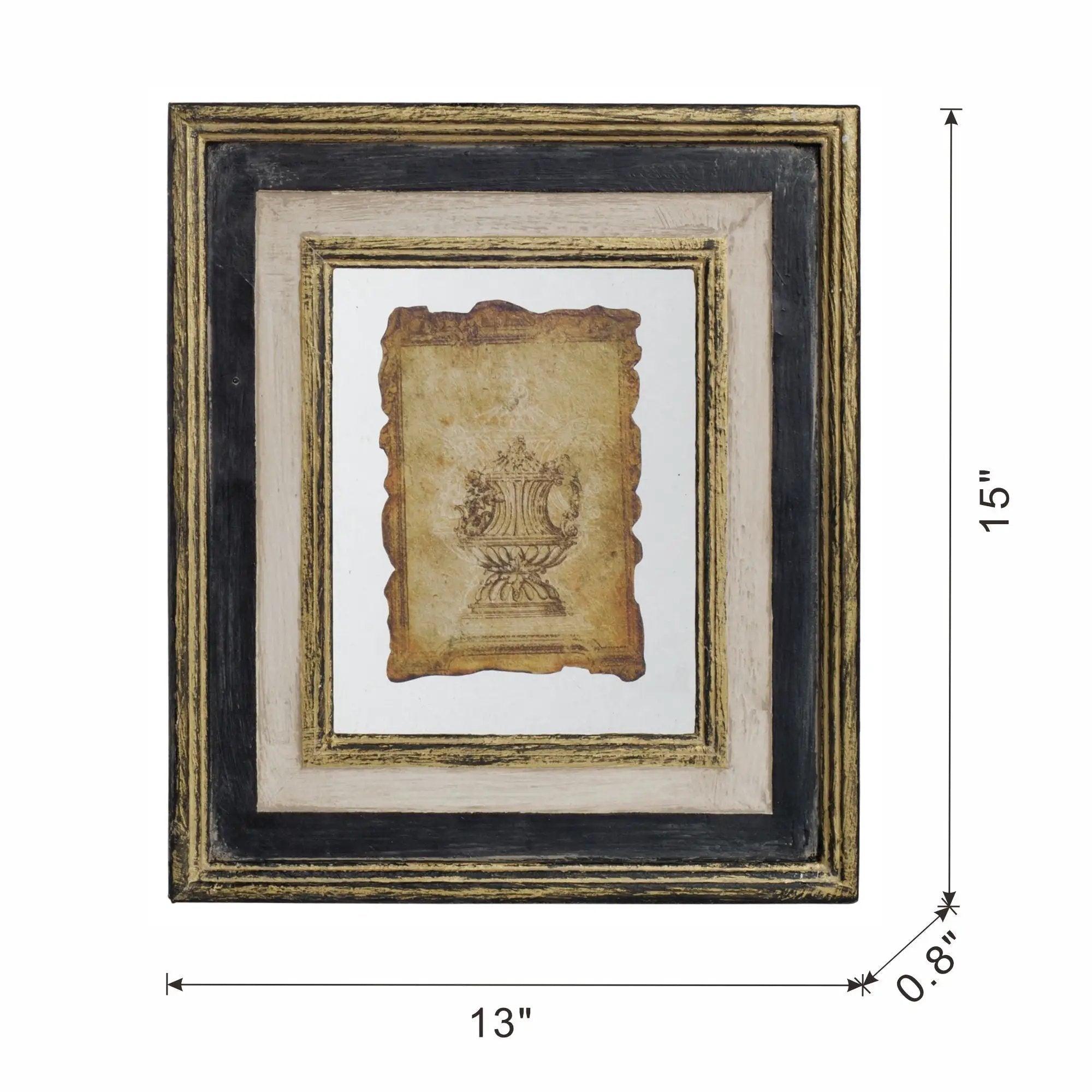 Lucian - Stylish Framed Antiqued Sculpture Print by Unique Piece Furniture