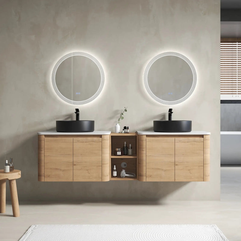 72" Wall-Mounted Bathroom Vanity With Ceramic Art Sink by HouseOfZazla