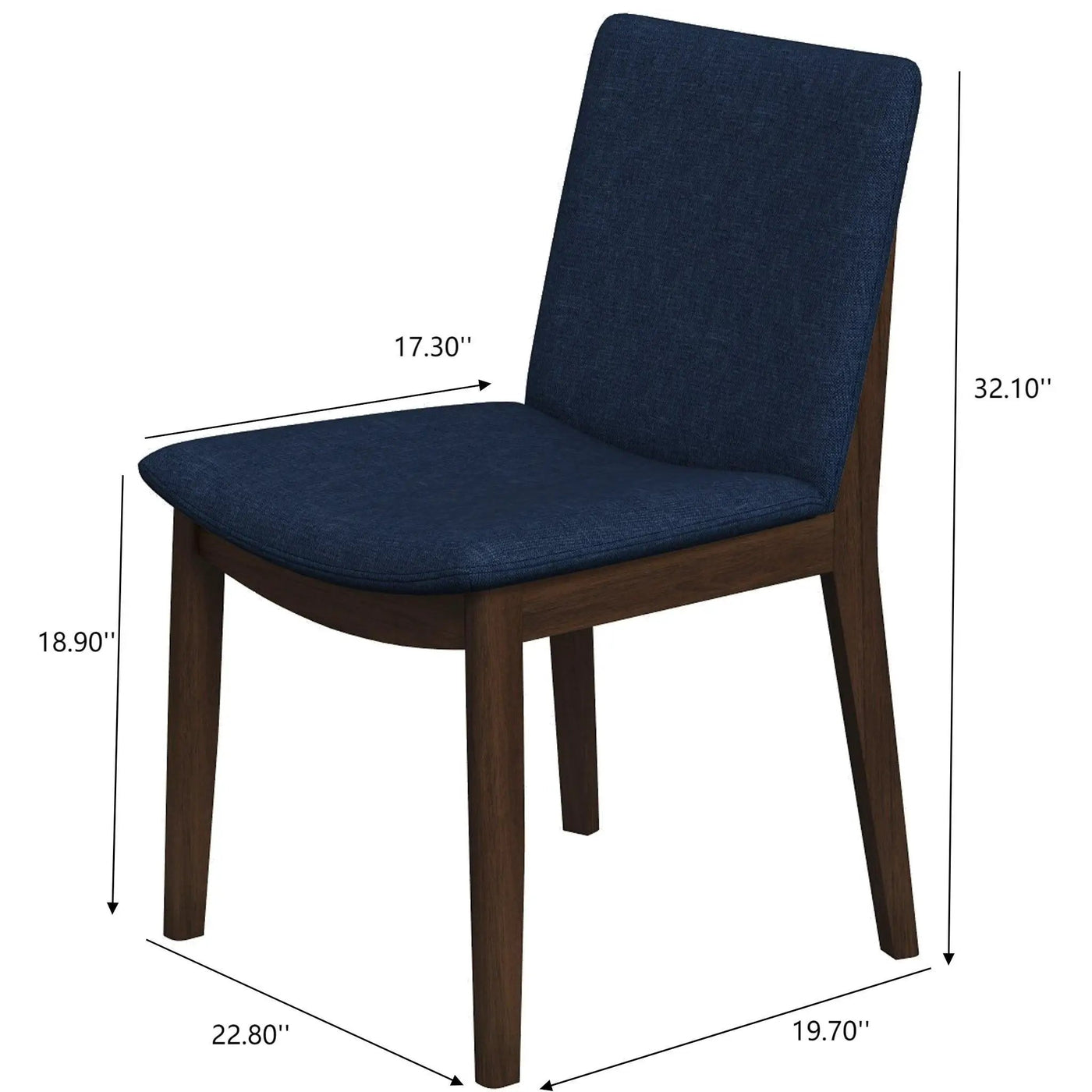 Laura - Mid-Century Modern Solid Wood Dining Chair (Set of 2) by HouseOfZazla