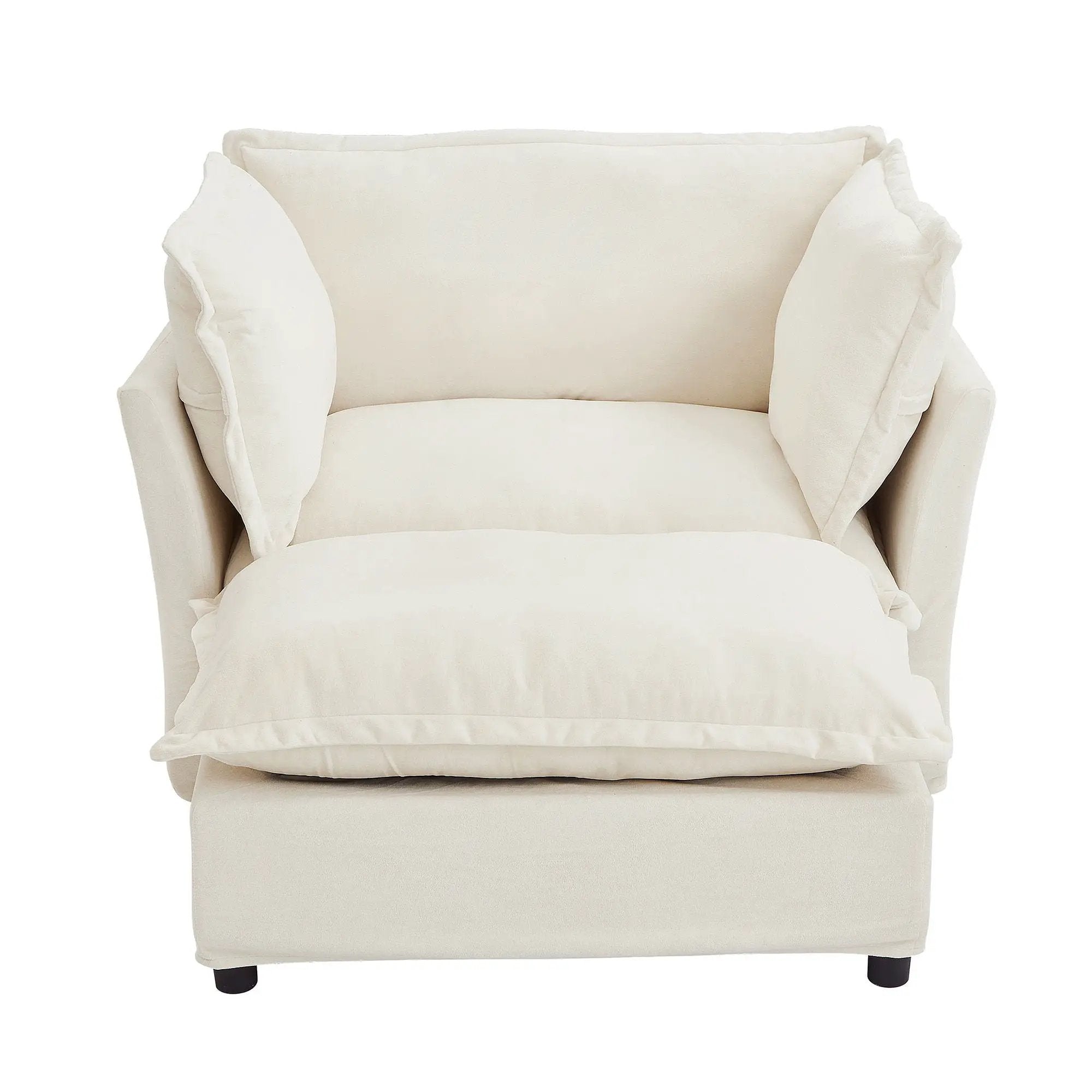 Modern Armchair Sofa With Movable Ottoman by HouseOfZazla