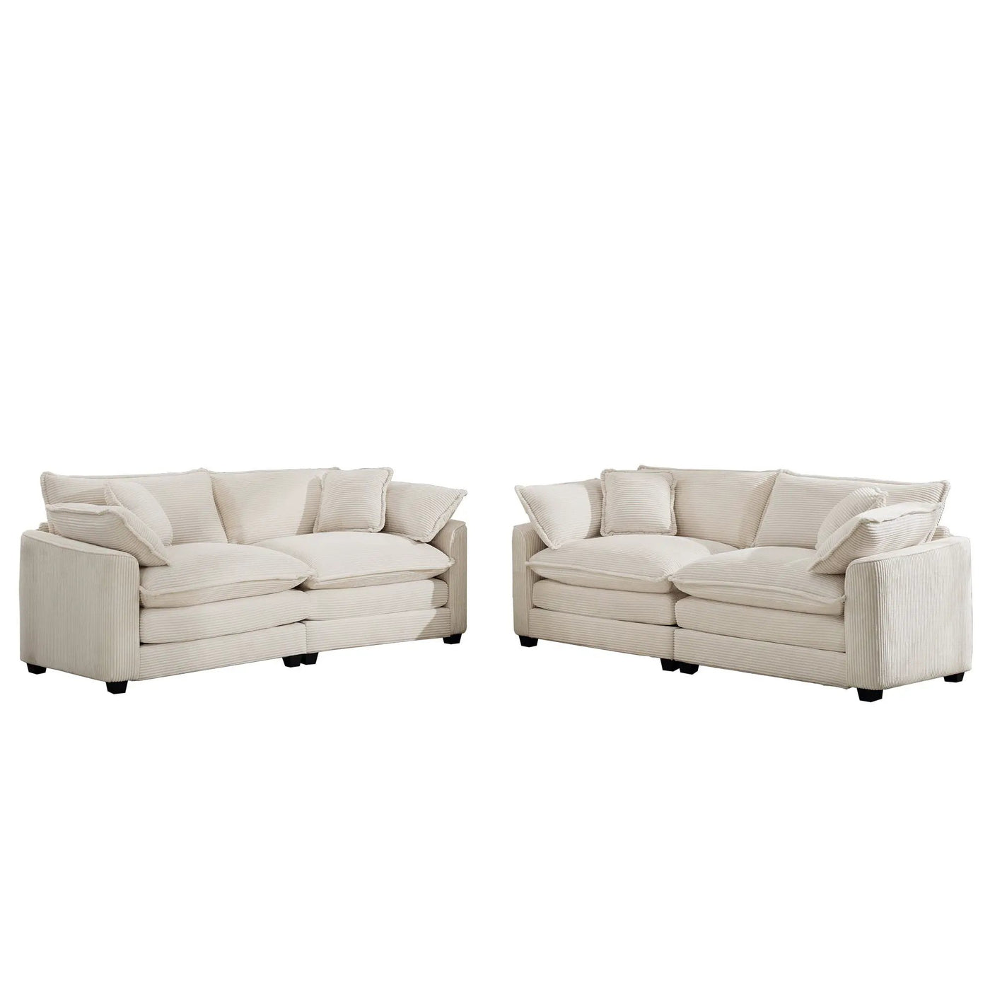 Elegant Oversized Sectional Sofa Set With Deep Seats And Flexible Layout by Unique Piece Furniture