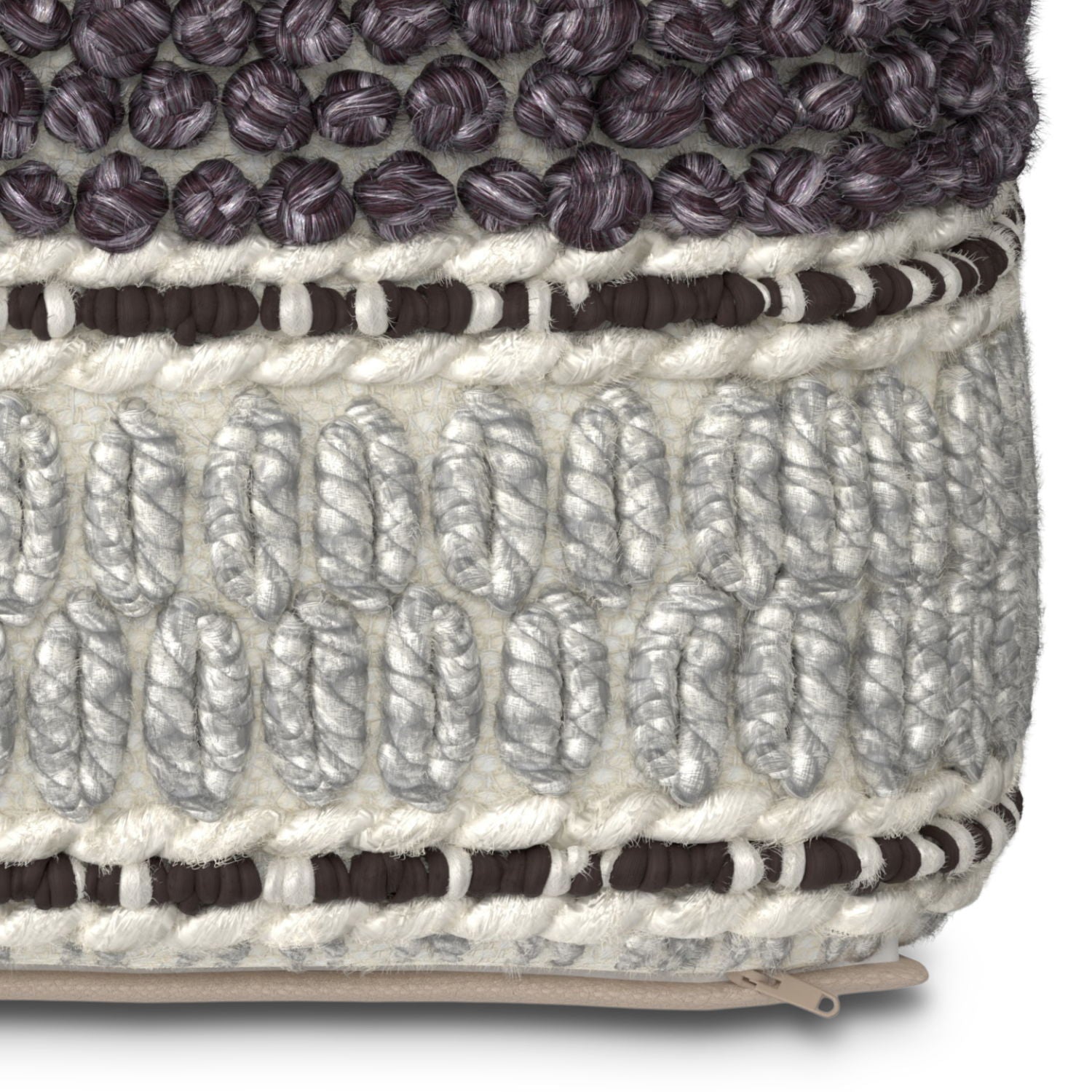 Grady - Handcrafted Square Pouf by HouseOfZazla