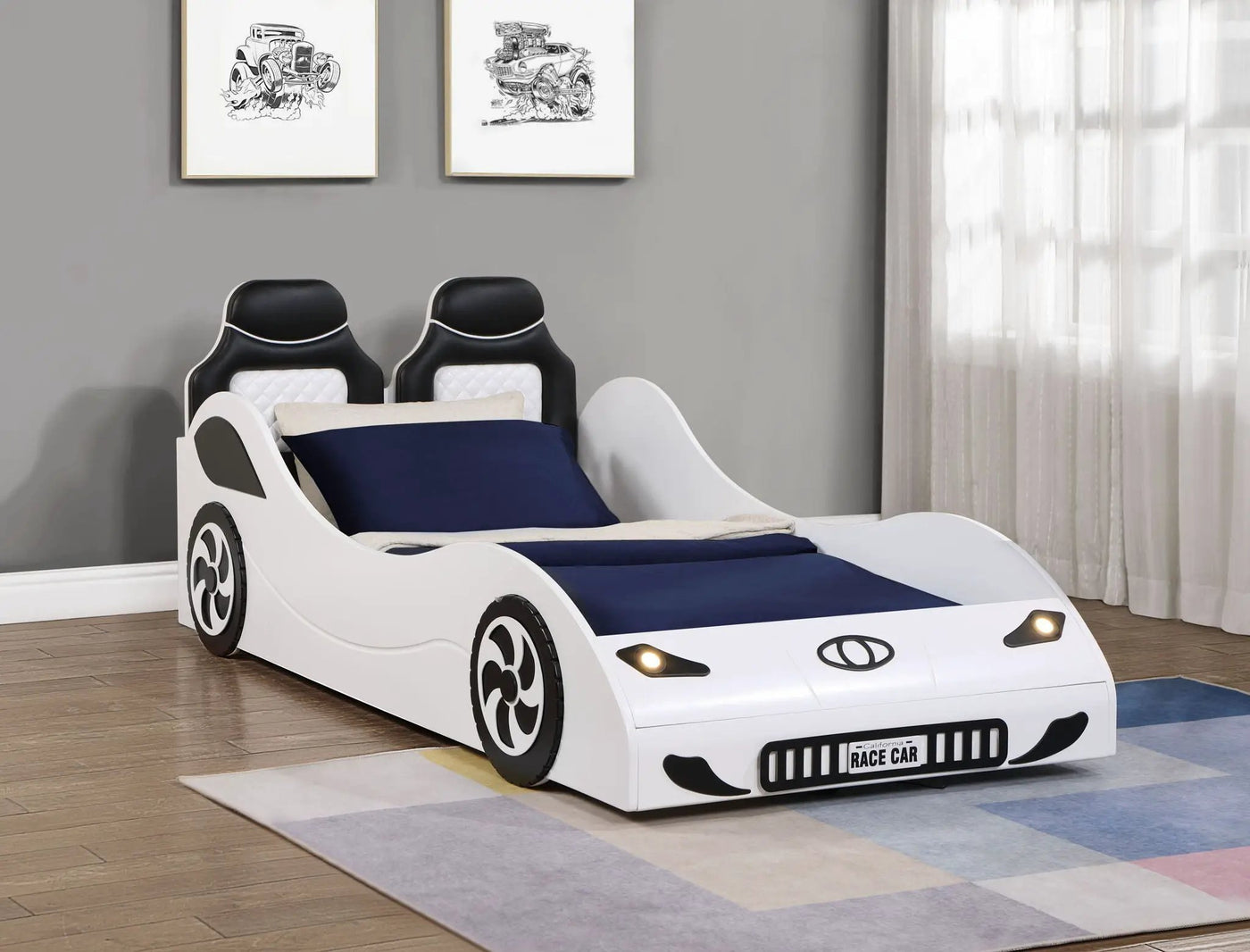 Colen - Twin Car Bed With LED by HouseOfZazla