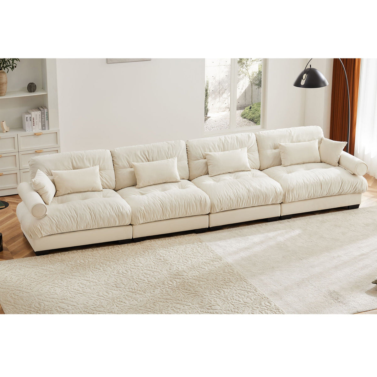 Oversized Modular Sectional Sofa with Deep Seat – Available in Dark Gray, Blue, or Beige, photo 6 of 11