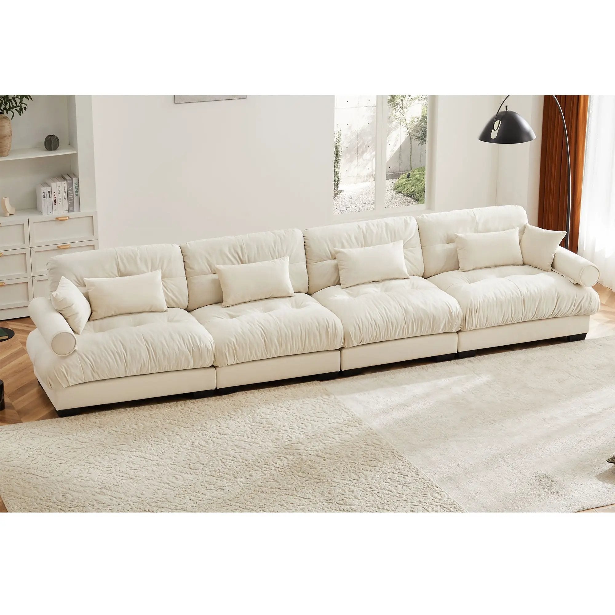 Super Comfort Oversized Modular Sectional Sofa, Deep Seat Convertible L Shaped Couch by HouseOfZazla