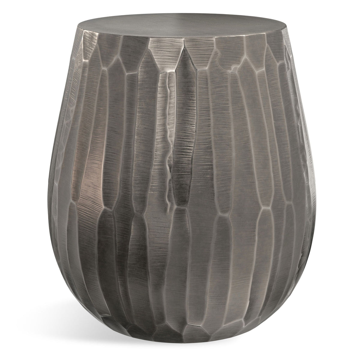 Cast Aluminum Side Table with Hand-Finished Texture - Black, photo 4 of 9