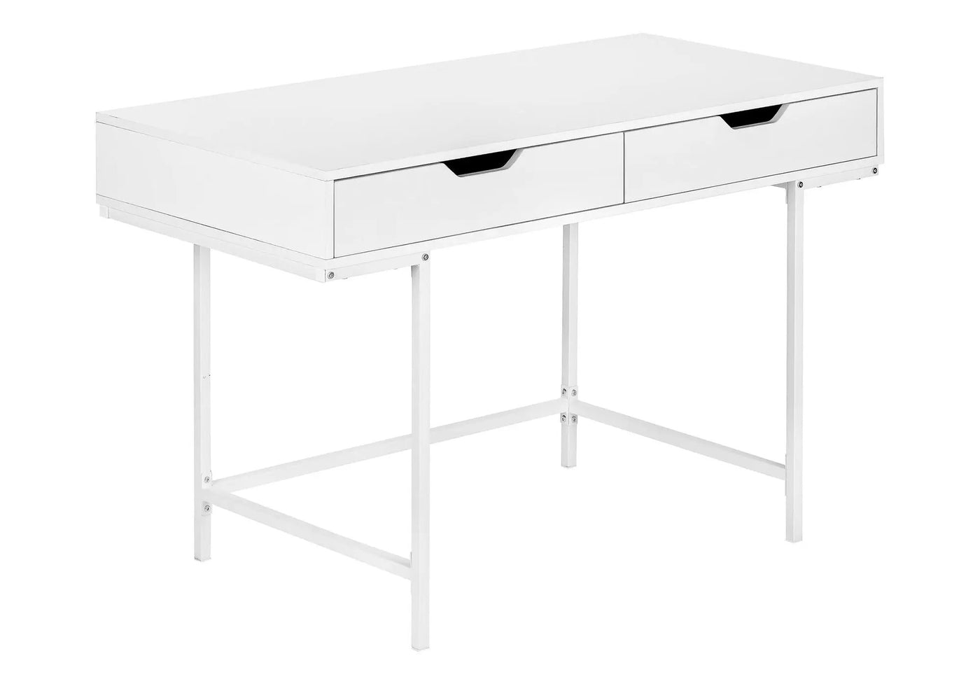 Computer Desk For Home Office, Storage Drawers, Marble Look Contemporary & Modern by HouseOfZazla