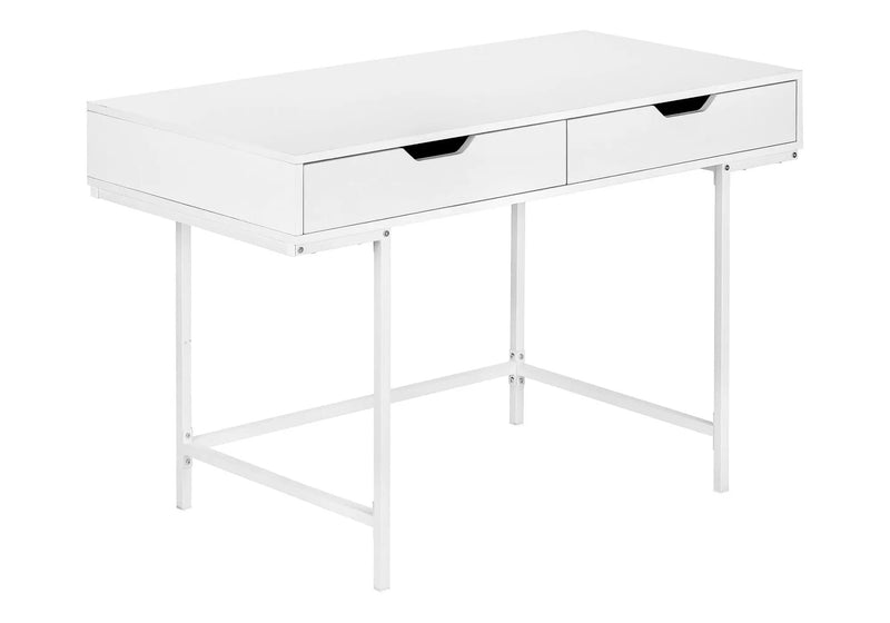 Computer Desk For Home Office, Storage Drawers, Marble Look Contemporary & Modern by Unique Piece Furniture