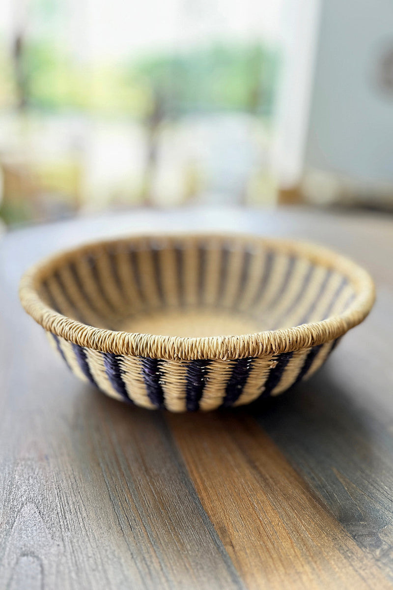 Bolga Tray - Natural w/ Black Stripes, photo 2 of 3