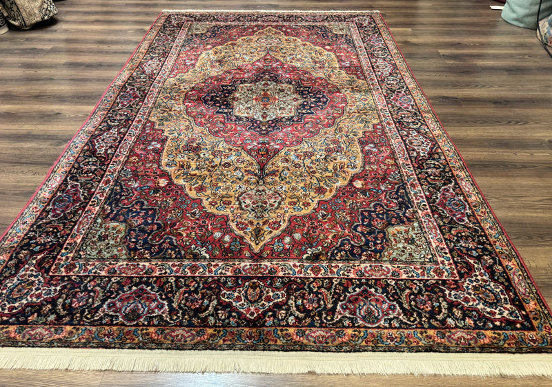 Karastan Rug 5.9 x 9 Medallion Kirman #700/718, Original 700 Series, Wool, Discontinued, Vintage by Jewel Rugs