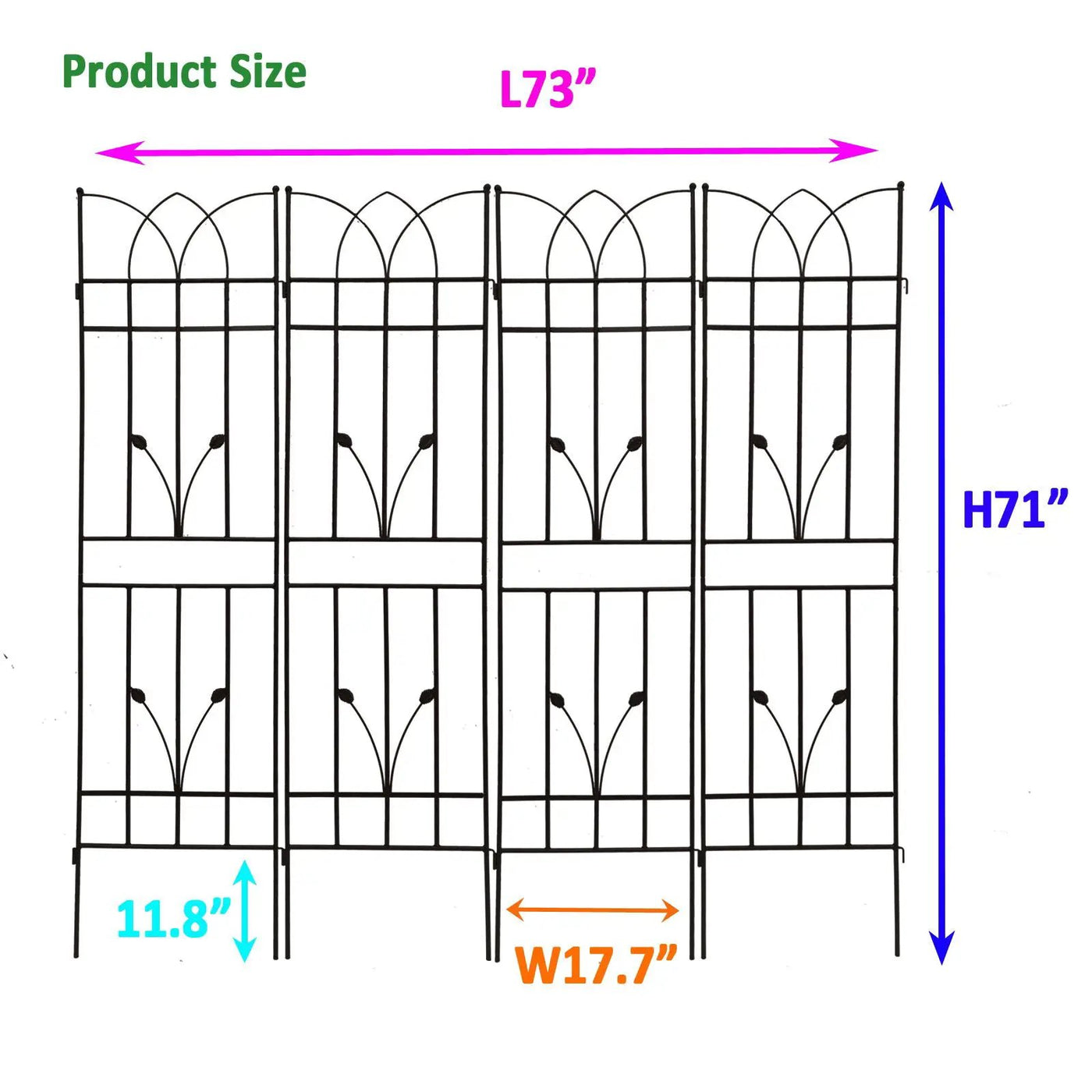Metal Garden Trellis Rustproof For Climbing Plants Outdoor Flower Support by Unique Piece Furniture