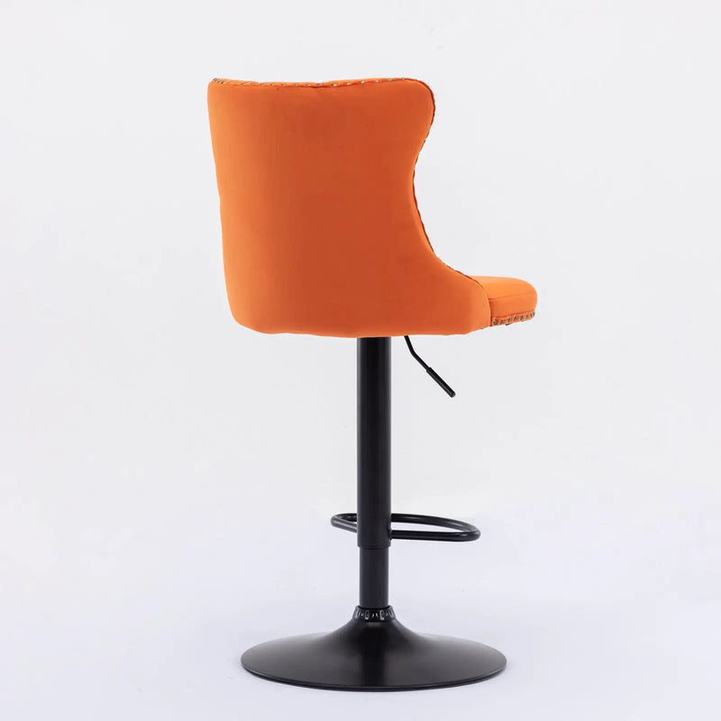 Swivel Barstools Adjusatble Seat Height, Modern Upholstered Bar Stools With Backs Comfortable Tufted For Home Pub And Kitchen Island (Set of 2) by Unique Piece Furniture