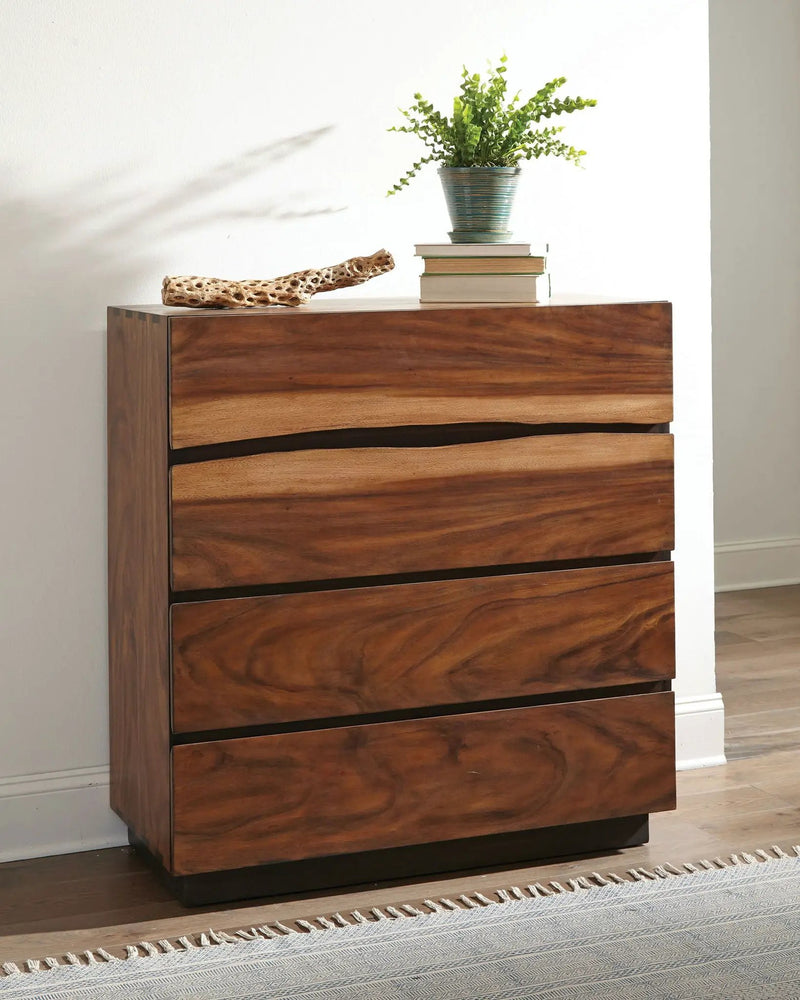 Winslow 4-drawer Bedroom Chest Smokey Walnut by Unique Piece Furniture