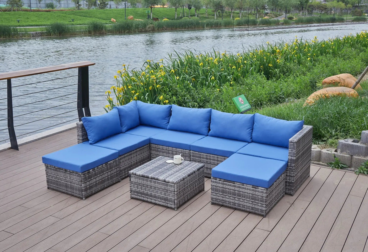 Patio Sofa With Cushions by HouseOfZazla